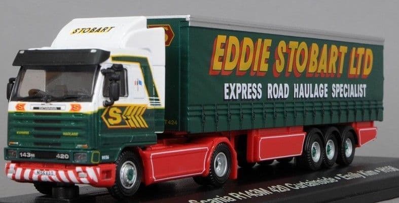 4649119 ATLAS Stobart Scania R143M 420 Curtainside Stobart *LAST FEW*