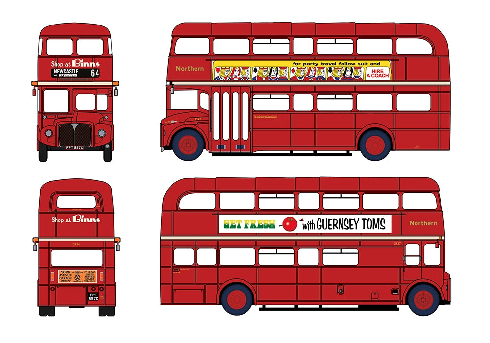 EFE Road E42604 AEC Routemaster Northern FPT597C (2127) Service 64 Newcastle 1:76 Scale *PRE ORDER £42.45*