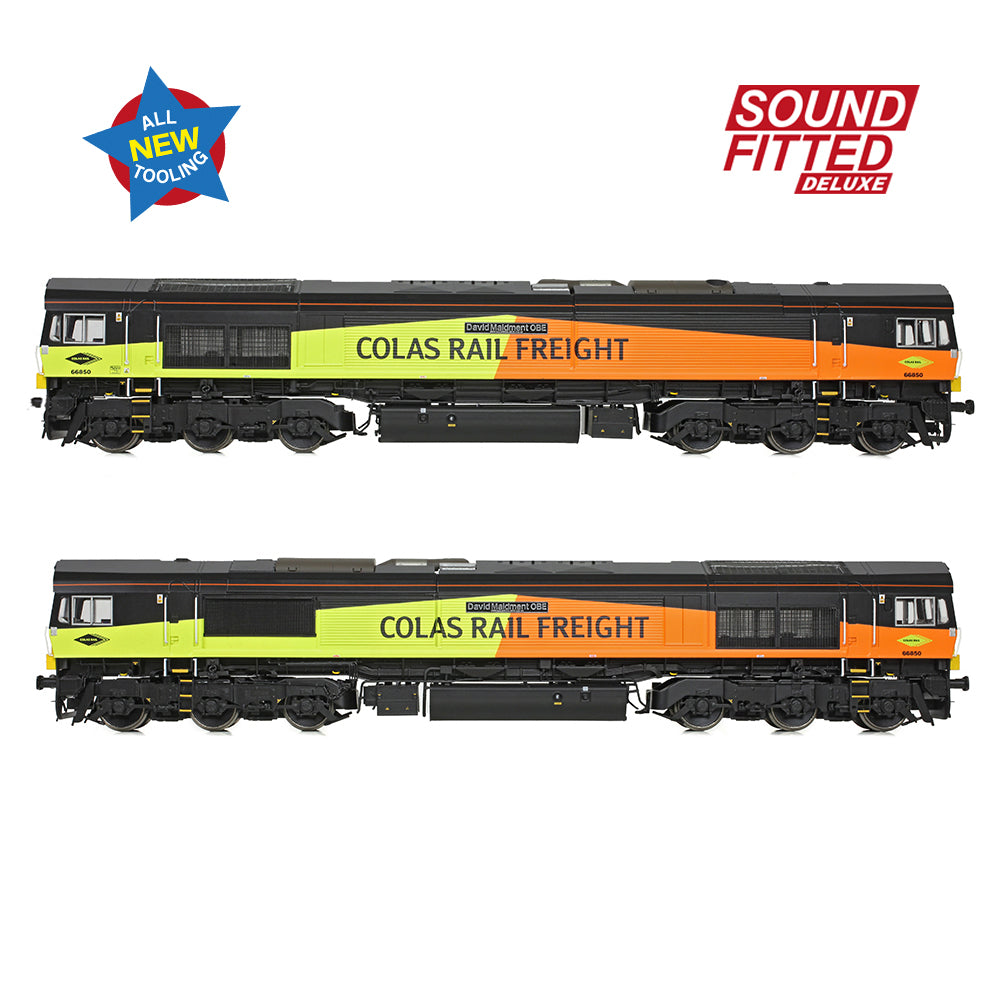Bachmann 50-004ASFX Class 66/8 66850 'David Maidment OBE' Colas Rail Freight OO *PRE ORDER £314.46*
