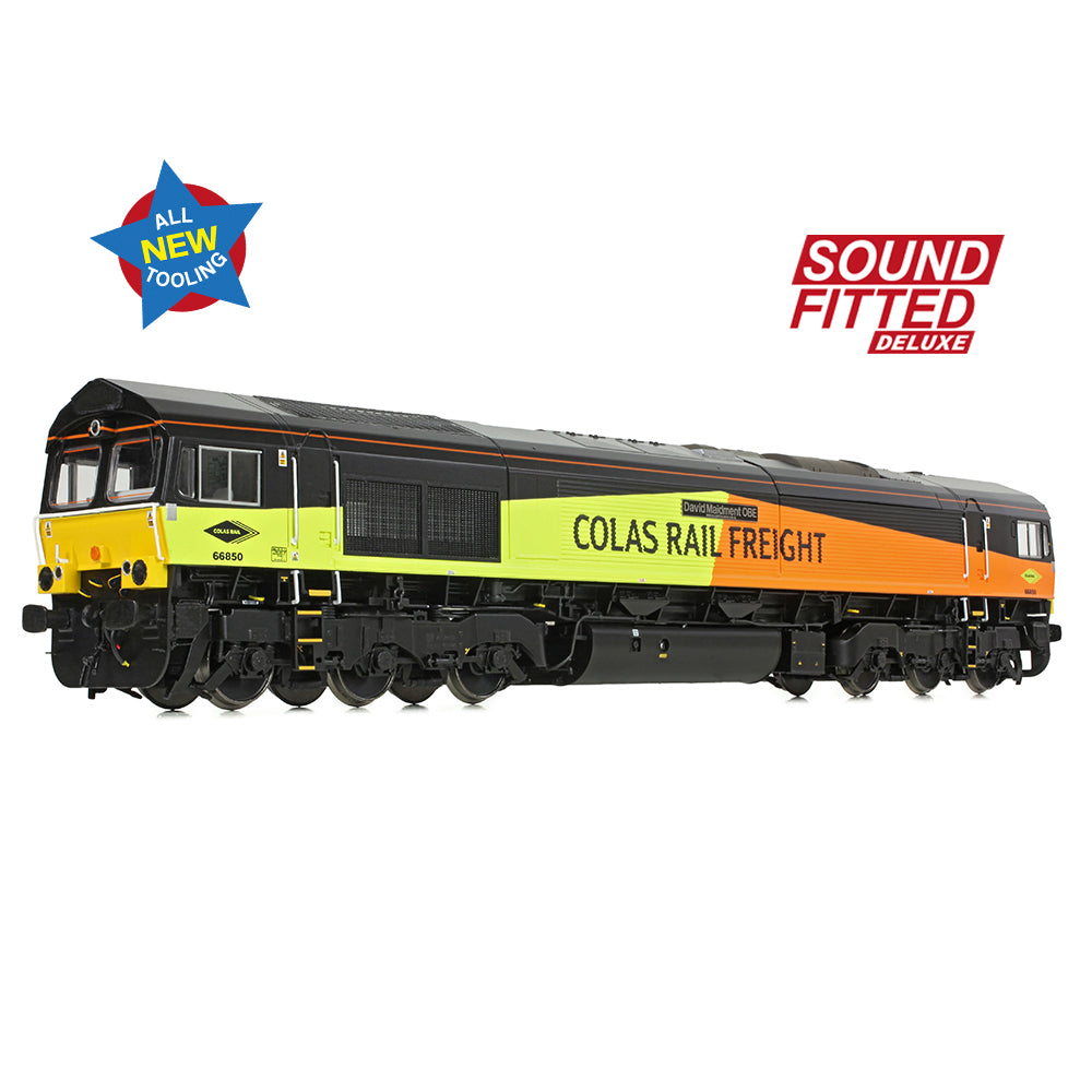 Bachmann 50-004ASFX Class 66/8 66850 'David Maidment OBE' Colas Rail Freight OO *PRE ORDER £314.46*
