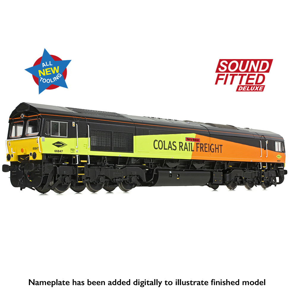 Bachmann 50-004SFX Class 66/8 66847 'Terry Baker' Colas Rail Freight OO Gauge *PRE ORDER £314.46*