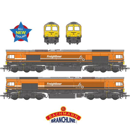 Bachmann 50-011 Class 66/5 66501 Freightliner 60 1965-2025 Freightliner Orange OO Gauge *PRE ORDER £195.46*