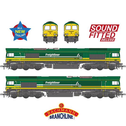 Bachmann 50-012SFX Class 66/6 66601 Freightliner 60 1965-2025 OO Gauge *PRE ORDER £314.46*