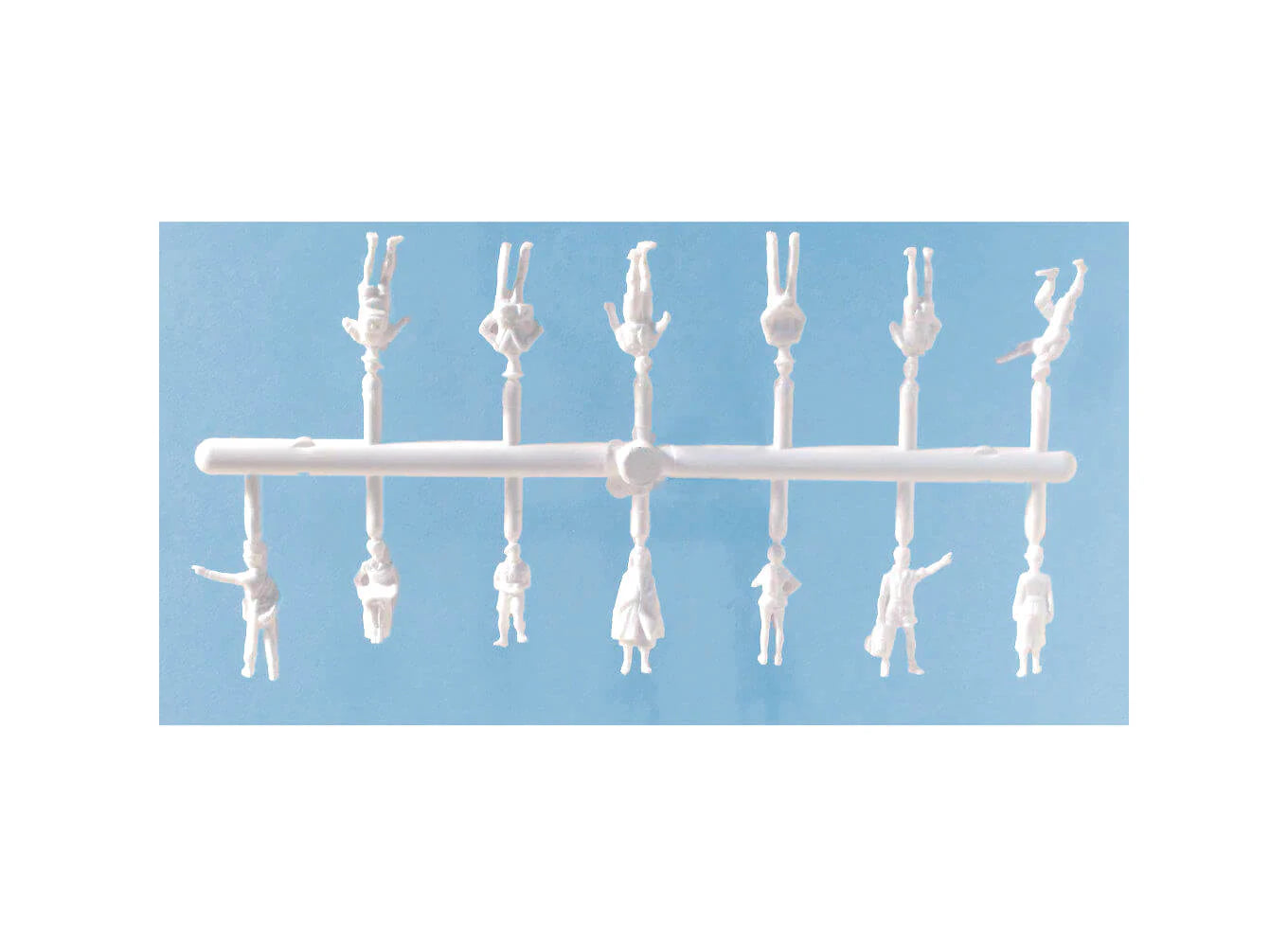 Modelscene 5202 Unpainted Hikers, Public Service Personnel, Scouts and Cart