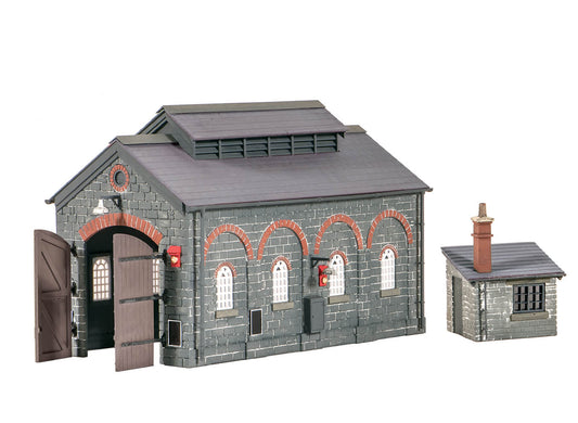 Ratio 522 Engine Shed, inc. Hut (176mm x 90mm x 120mm)