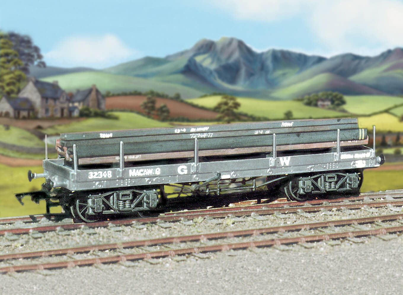 Ratio 562 GWR Bogie 'A' Flat Wagon (with girder load)
