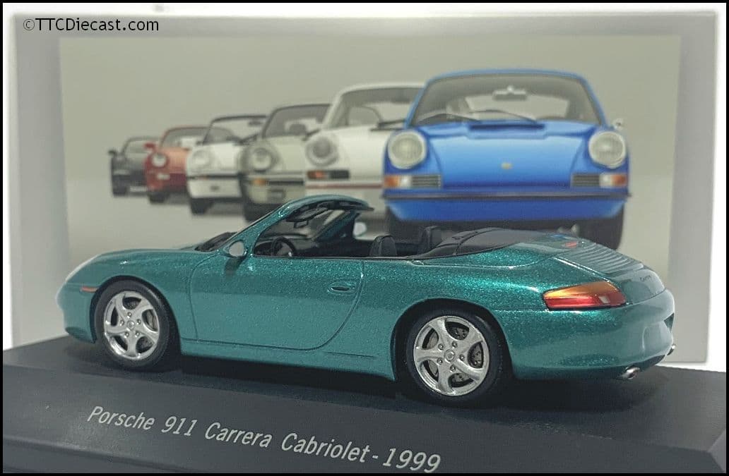 7114017 Porsche 911 Carrera 2 Cabriolet (996) 1999, Aquamarine, 1:43 Scale, MAG LP17