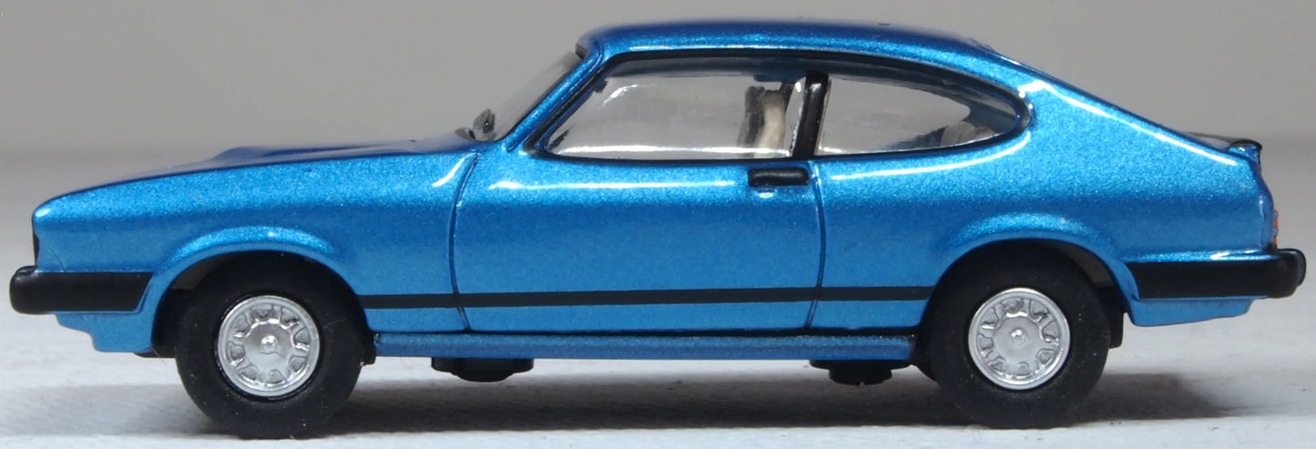 Oxford 76CAP010 Ford Capri MkIII Cosmos Blue Metallic, OO Gauge, 1/76 Scale