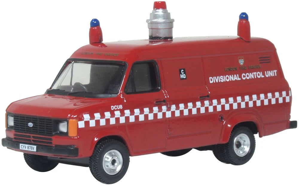 Oxford 76FT2003 Ford Transit MK2 London Fire Brigade DCU 1/76 Scale (OO)