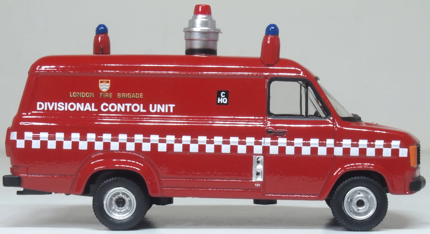 Oxford 76FT2003 Ford Transit MK2 London Fire Brigade DCU 1/76 Scale (OO)
