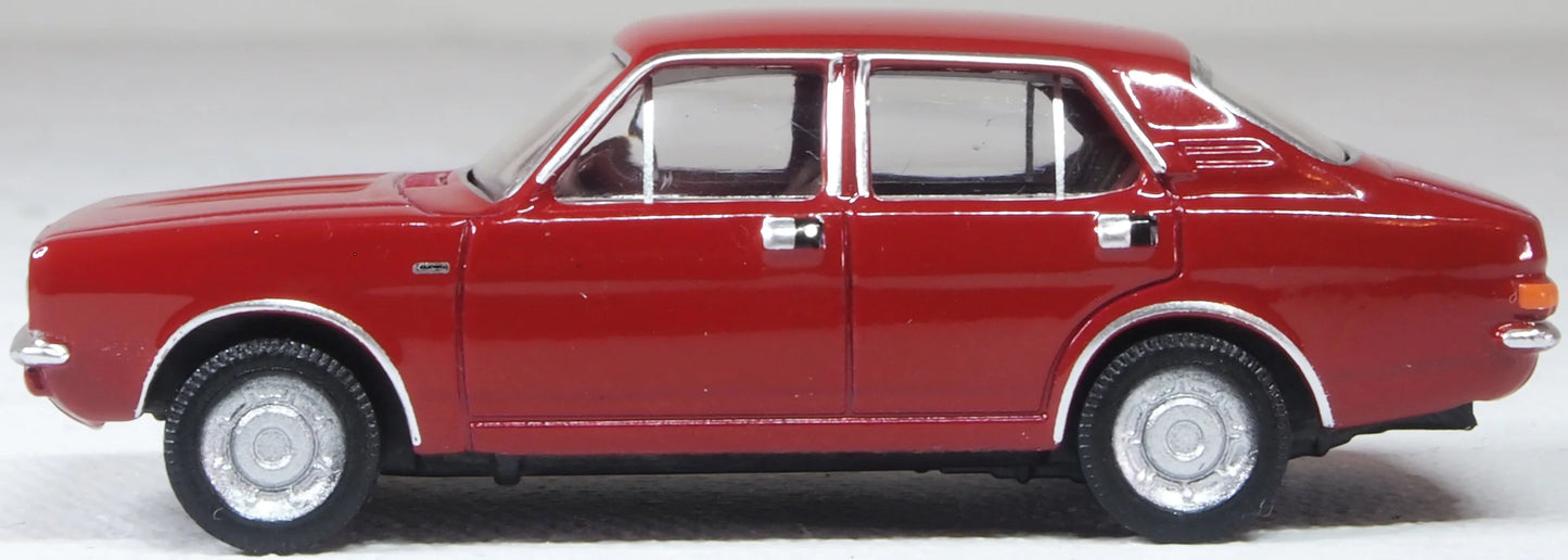 Oxford 76MAR007 Morris Marina Damask Red, OO Gauge, 1/76 Scale