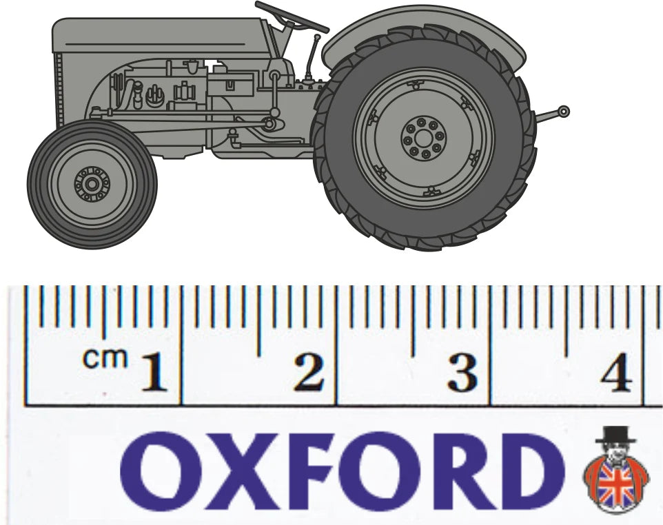 Oxford 76TEA001 Ferguson Tea 20 Tractor, Grey, OO Gauge, 1/76 Scale