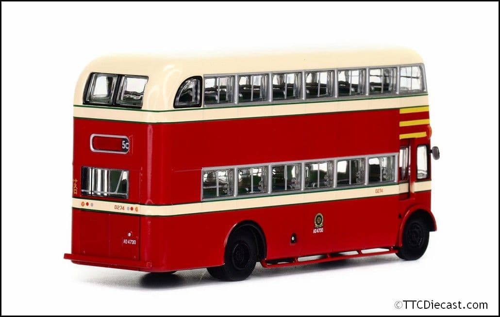 80m KMB2019018 KMB Daimler C '3 Yellow Bands' Route #5C Tsz Wan Shan 1/76 Scale LAST FEW