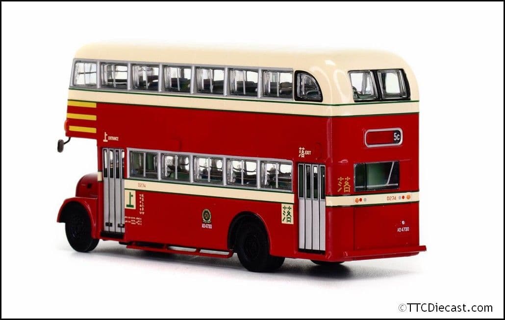 80m KMB2019018 KMB Daimler C '3 Yellow Bands' Route #5C Tsz Wan Shan 1/76 Scale LAST FEW