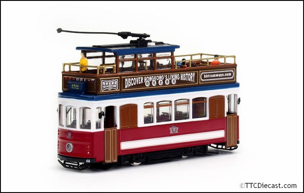 80m TT33802 Hong Kong Tramways Tramoramic Tour Route #168 Tour Tram 1/76 Scale *PRE ORDER £45.89*