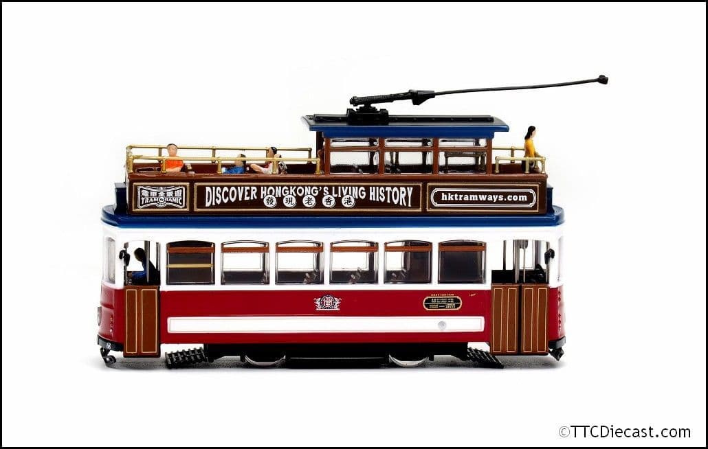 80m TT33802 Hong Kong Tramways Tramoramic Tour Route #168 Tour Tram 1/76 Scale *PRE ORDER £45.89*