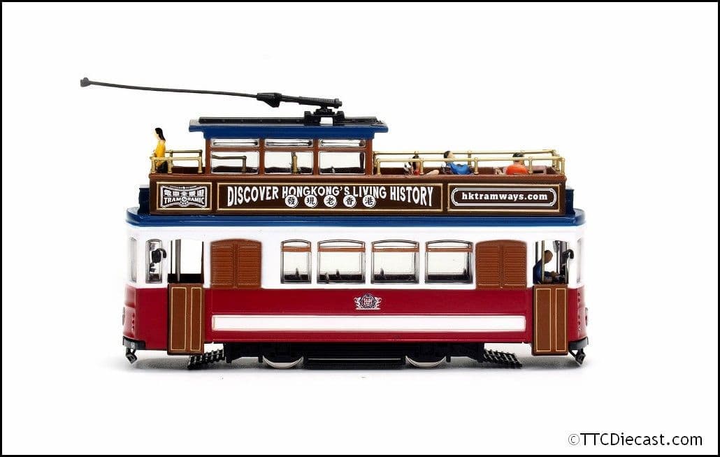80m TT33802 Hong Kong Tramways Tramoramic Tour Route #168 Tour Tram 1/76 Scale *PRE ORDER £45.89*