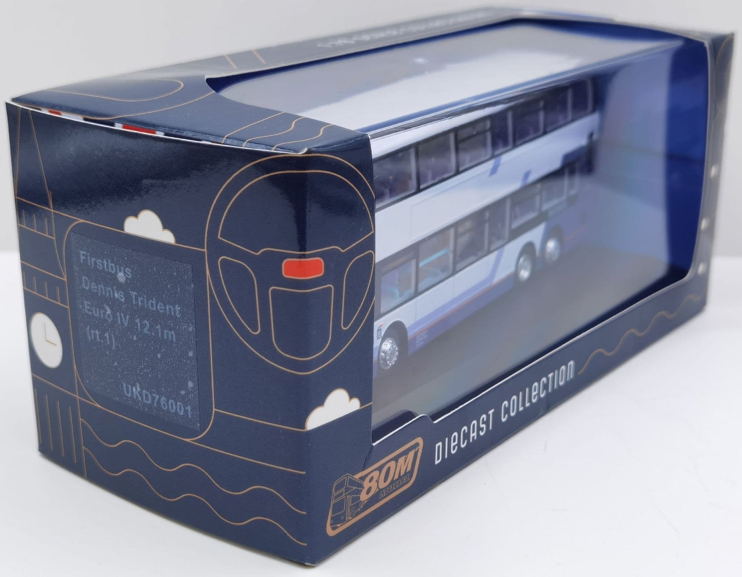 80M UKD76001 Dennis Trident ENVIRO500 Euro IV 12.1M First Bus Aberdeen Rte 1 1:76 Scale