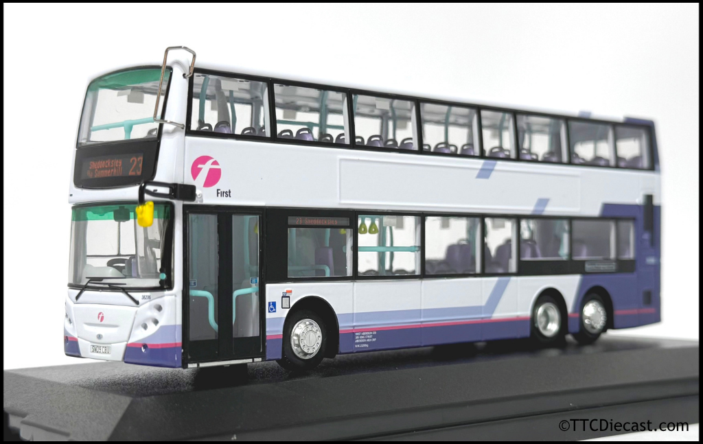 80M UKD76002 Dennis Trident ENVIRO500 Euro IV 12.1M First Bus Aberdeen Rte 23 1:76 Scale