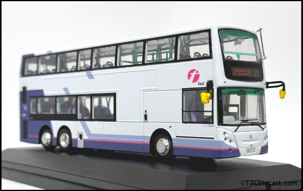 80M UKD76002 Dennis Trident ENVIRO500 Euro IV 12.1M First Bus Aberdeen Rte 23 1:76 Scale
