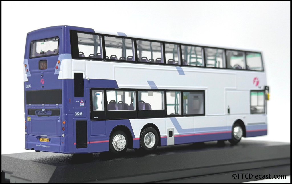 80M UKD76002 Dennis Trident ENVIRO500 Euro IV 12.1M First Bus Aberdeen Rte 23 1:76 Scale