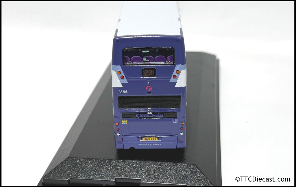 80M UKD76002 Dennis Trident ENVIRO500 Euro IV 12.1M First Bus Aberdeen Rte 23 1:76 Scale