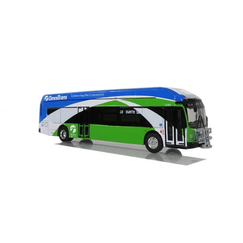 Iconic Replicas 870235 NFI Xcelsior XN40 Transit Bus OmniTrans San Bernardino 1/87 Scale