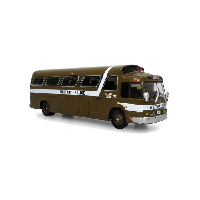 Iconic Replicas 870289 GM PD4107 'Buffalo' Coach 1966 U.S. Army Military Police Destination Fort Dix