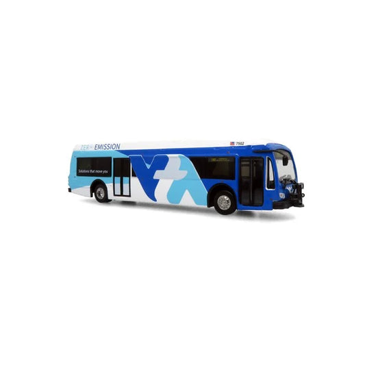 Iconic Replicas 870311 Proterra ZX5 Electric Transit Bus 2021 Santa Clara Valley 1:87 Scale