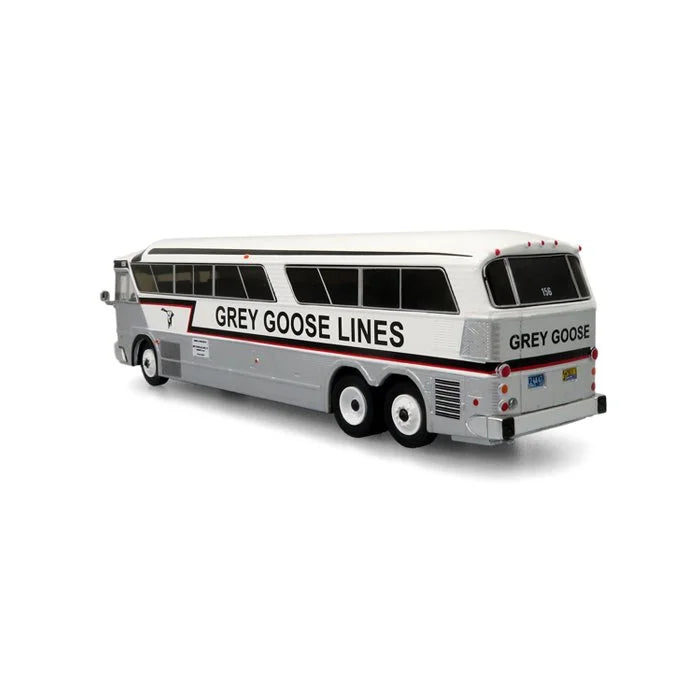 Iconic Replicas 870335 MCI MC-7 Challenger Intercity Coach Grey Goose Lines 1:87 Scale