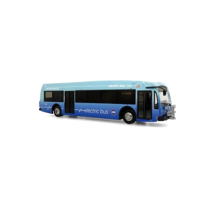 Iconic Replicas 870336 Proterra ZX5 Electric Transit Bus 2021 Chicago Transit Authority, 1:87 Scale
