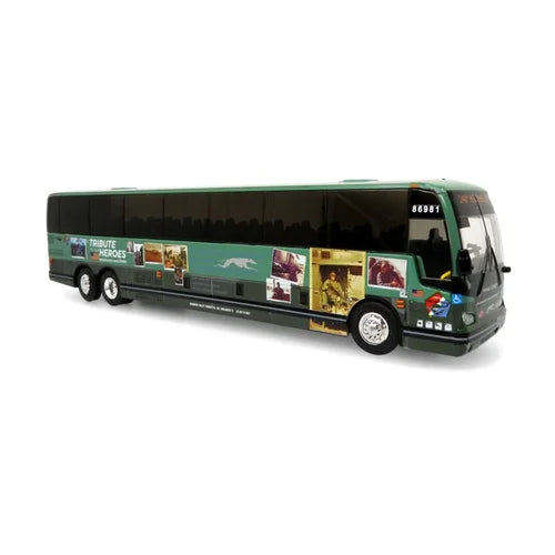 Iconic Replicas 870396 Prevost X3-45 Coach Greyhound Military Tribute Special Edition 240th ASLT Hel, 1:87 Scale