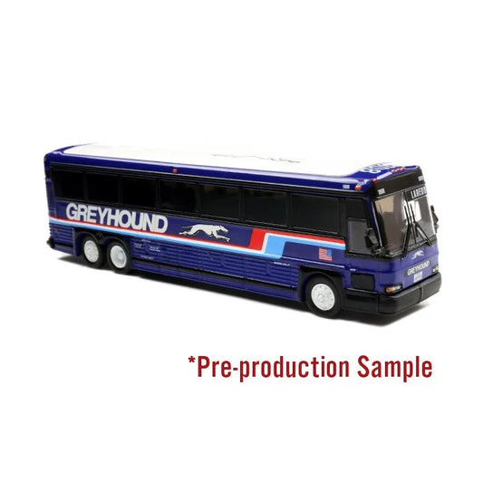 Iconic Replicas 870620 MCI D4000 Coach: Greyhound Blue  1:87 Scale *PRE ORDER £50.39*