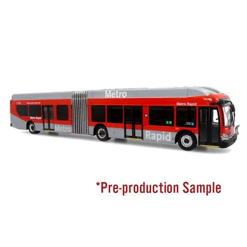 Iconic Replicas 870655 NFI Xcelsior XN60 Articulated Transit Bus: Los Angeles Metro Rapid 1:87 Scale *PRE ORDER £58.49*