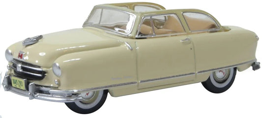 Oxford 87NR50002 Nash Rambler Custom Landau Convertible Open Champagne Ivory 1950, HO Gauge, 1/87 Scale
