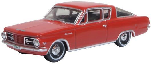 Oxford 87PB65002 Plymouth Barracuda Medium Red 1965, HO Gauge, 1/87 Scale