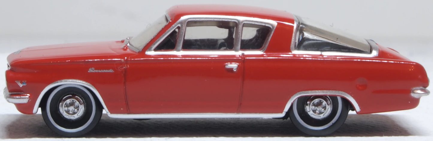 Oxford 87PB65002 Plymouth Barracuda Medium Red 1965, HO Gauge, 1/87 Scale