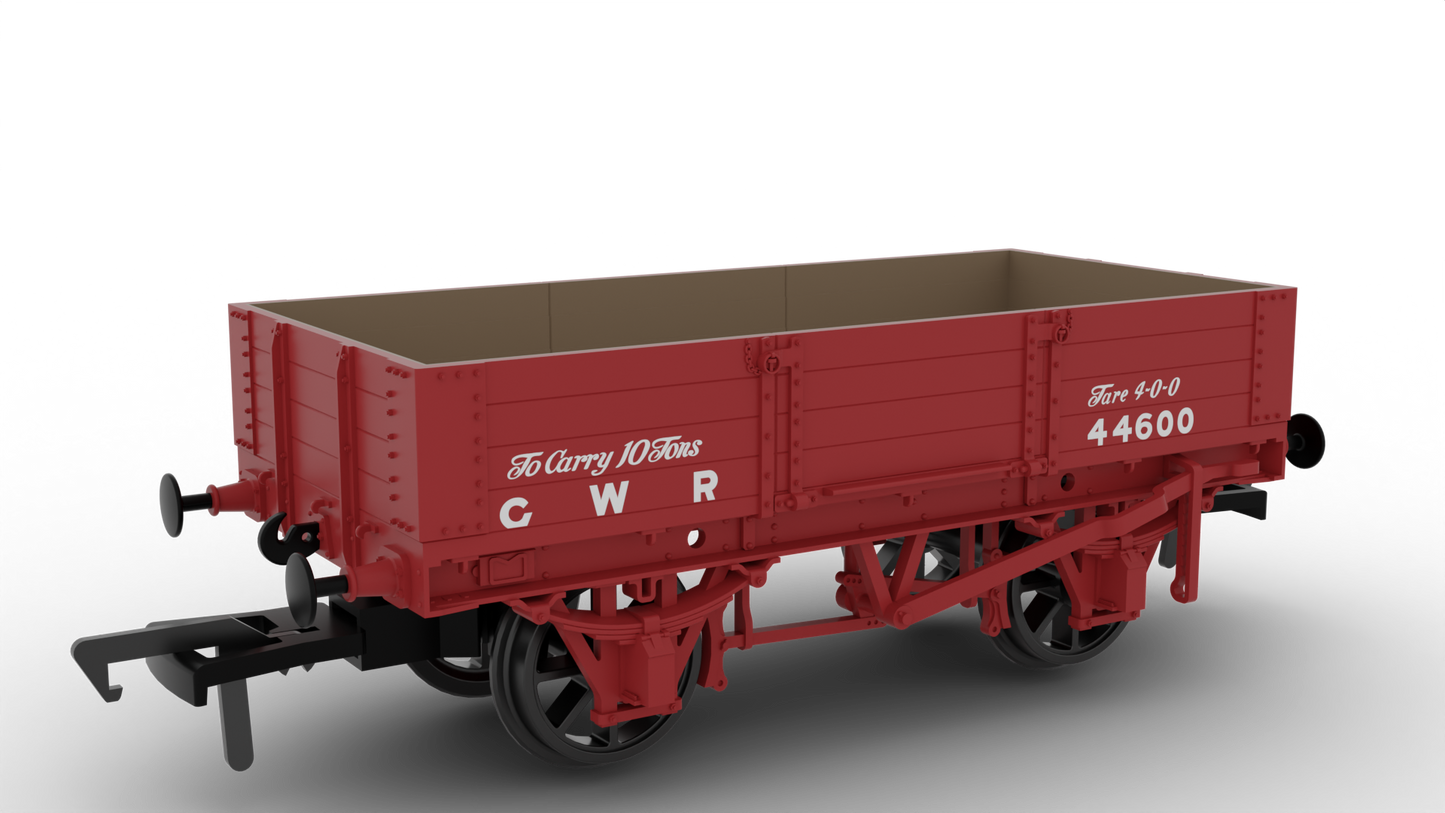 Rapido 925009 GWR Four-Plank Open No.44600 (GWR Red), OO Gauge *PRE ORDER £29.66*