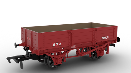 Rapido 925012 GWR Four-Plank Open No.632 (GWR Red), OO Gauge *PRE ORDER £29.66*