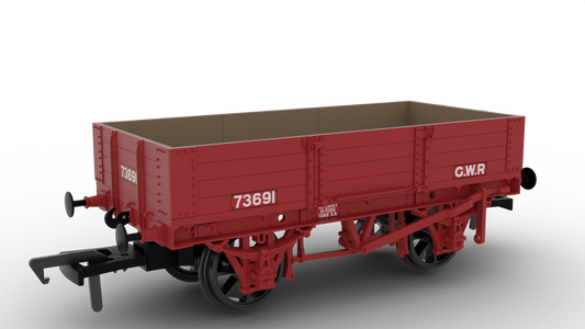 Rapido 925013 GWR Four-Plank Open No.73691 (GWR Red), OO Gauge *PRE ORDER £29.66*