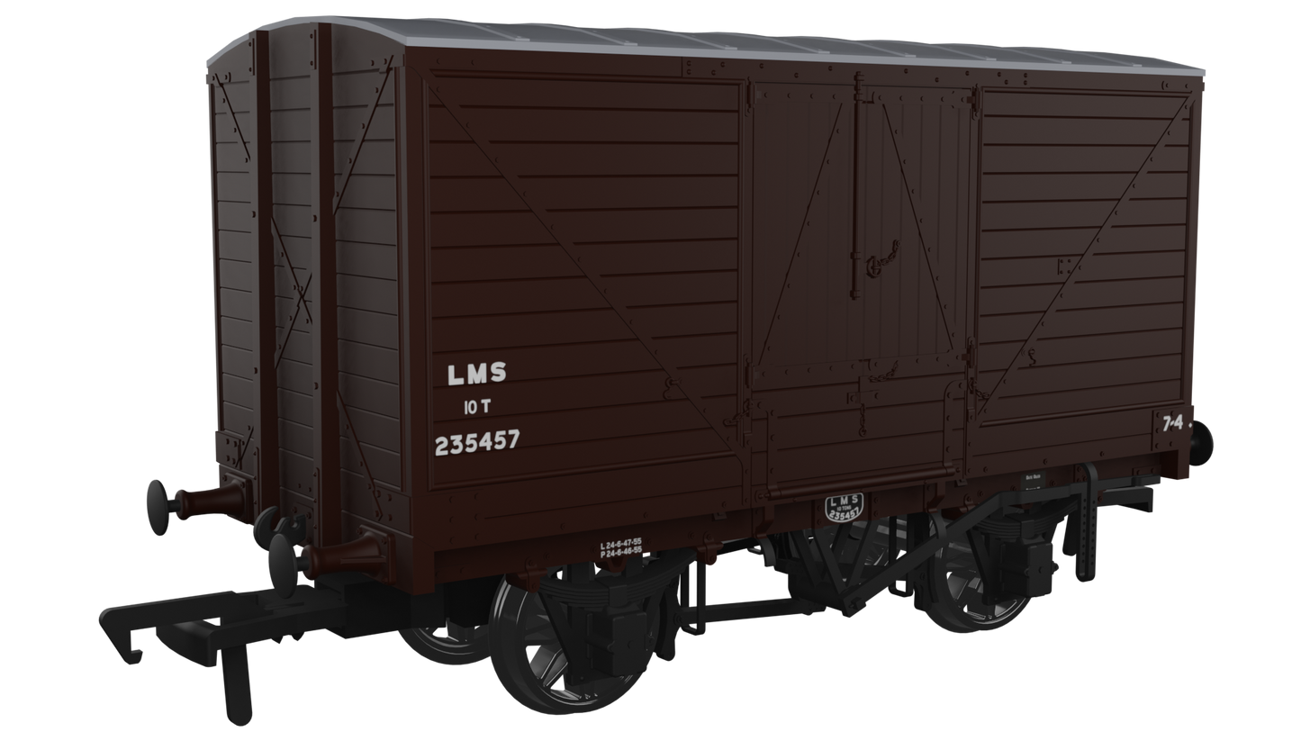 Rapido 945007 Dia.88 10T Van - No.235457 - LMS Bauxite (post-1936), OO Gauge