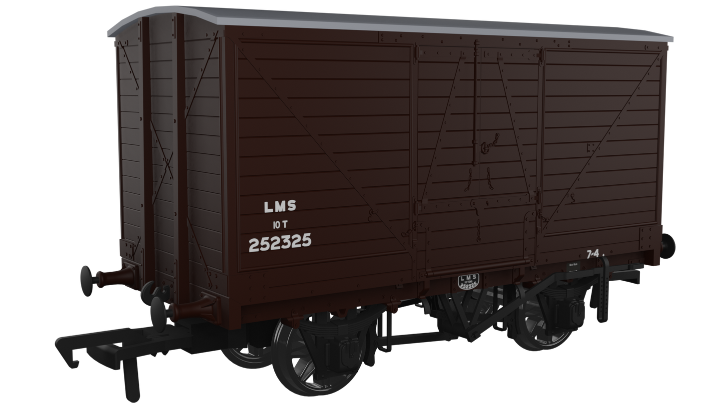 Rapido 945009 Dia.88 10T Van - No.252325 - LMS Bauxite (post-1936), OO Gauge