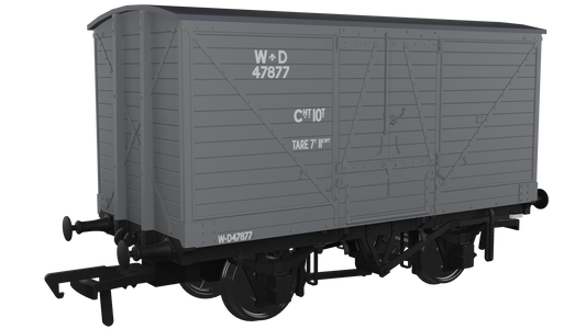 Rapido 945017 Dia.88 10T Van - No.47877 - WD Grey, OO Gauge