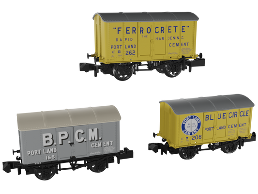Rapido 961010 Not Quite Minks - Cement Vans Triple Pack, N Gauge