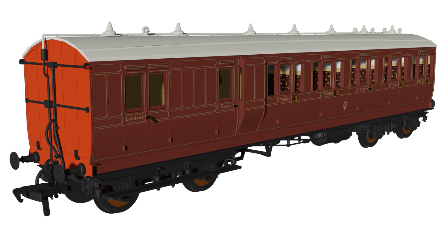 Rapido 978202 LBSC Mahogany 'Evolution' Non-Corridor Carriage Brake Third No.1240, OO Gauge *PRE ORDER £59.46*