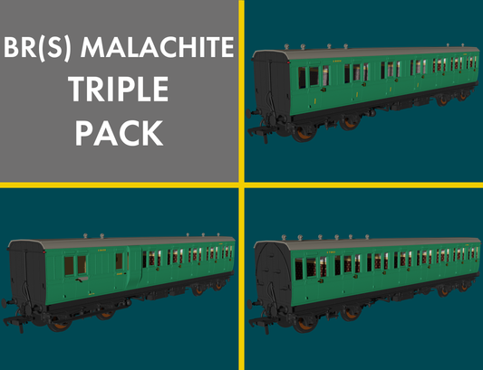 Rapido 978231 BR Malachite 'Evolution' Non-Corridor Carriage Pack, OO Gauge *PRE ORDER £169.96*