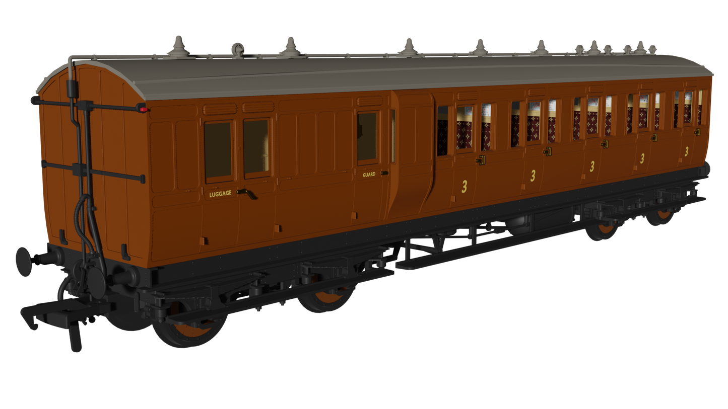 Rapido 978245 Generic Brown 'Evolution' Non-Corridor Carriage Brake Third, OO Gauge *PRE ORDER £59.46*