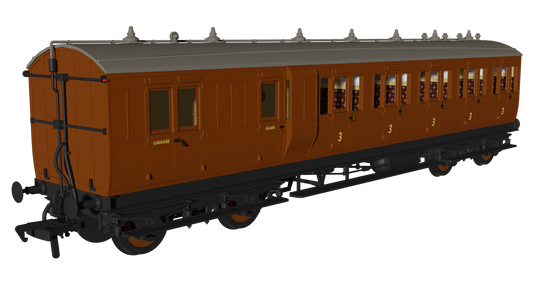 Rapido 978245 Generic Brown 'Evolution' Non-Corridor Carriage Brake Third, OO Gauge *PRE ORDER £59.46*