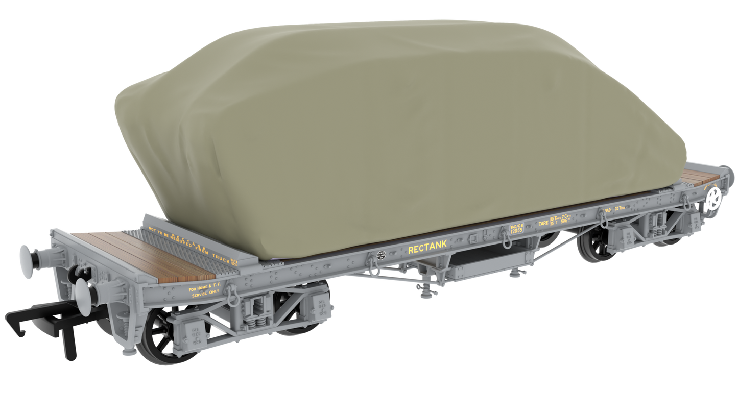 Rapido 985003 WD 35T Rectank No.12055 - WD Grey (Tank Load) OO Gauge *PRE ORDER £49.46*