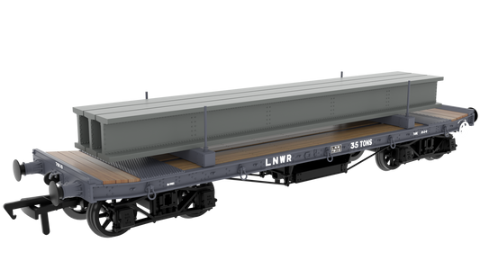 Rapido 985006 WD 35T Rectank No.79110 - LNWR Grey (Girder Load on Bolsters) OO Gauge *PRE ORDER £49.46*